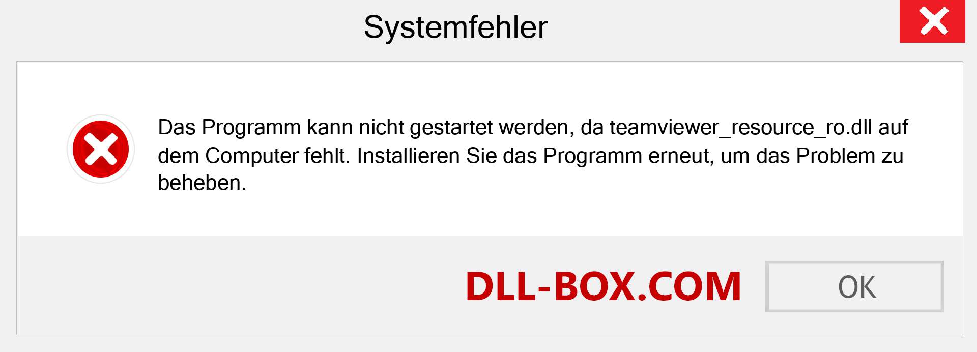 teamviewer_resource_ro.dll-Datei fehlt?. Download für Windows 7, 8, 10 - Fix teamviewer_resource_ro dll Missing Error unter Windows, Fotos, Bildern